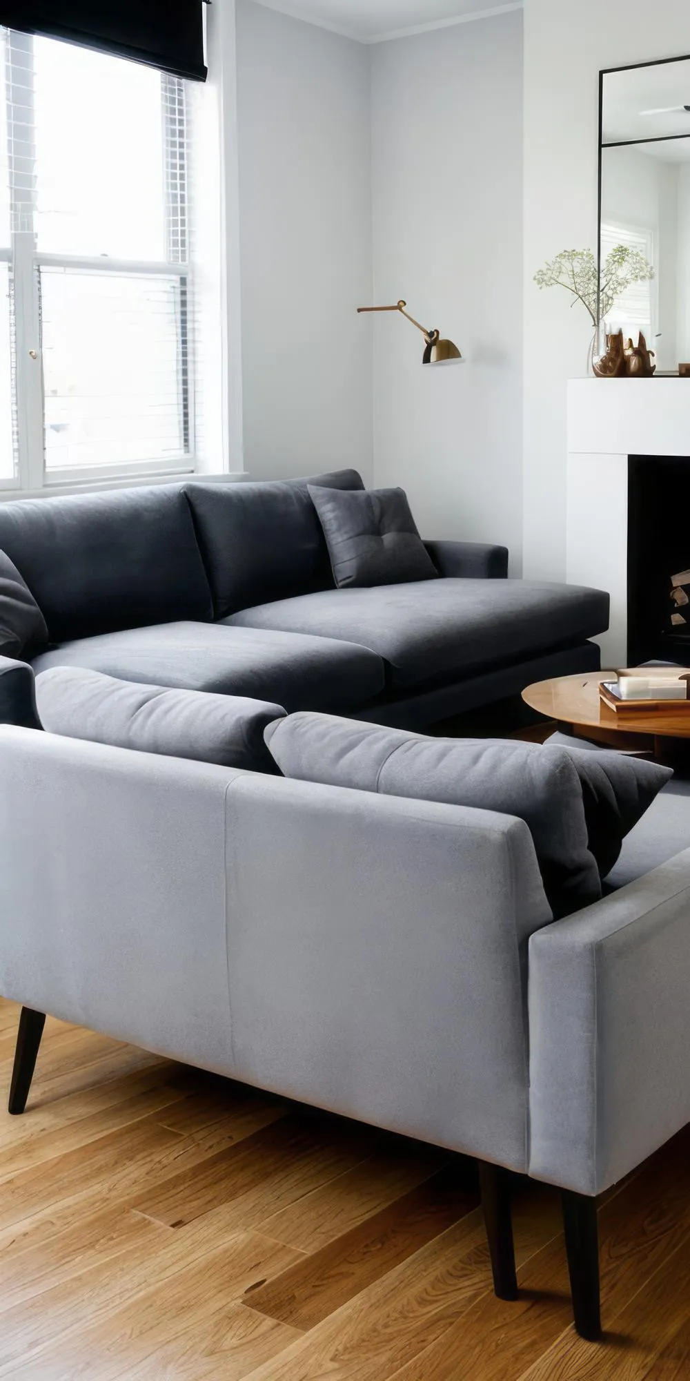 Clean grey sofa in an Abbotsford living room